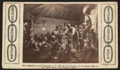Watch meeting, Dec. 31, 1862--Waiting for the hour image. Click for full size.