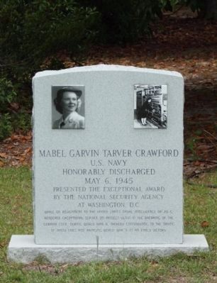 The Crawfords Memorial Mabel Garvin Crawford Marker. Click for full size. The Crawfords Memorial Mabel Garvin Crawford Marker image. Click for full size.