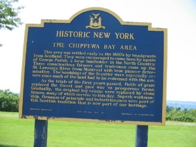 Historic New York The Chippewa Bay Area Marker image. Click for full size.