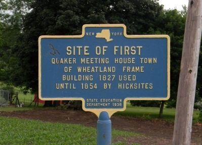 Site of First Quaker Meeting House Marker image. Click for full size.