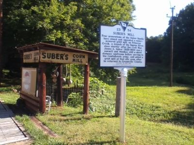 Suber's Mill Marker. Click for full size. Suber's Mill Marker image. Click for full size.