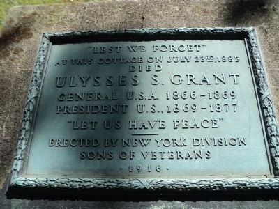 Ulysses S. Grant Died Marker image. Click for full size.