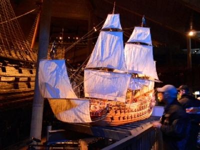 Model of HSMS Vasa under sail image. Click for full size.