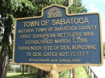 Town of Saratoga Marker image. Click for full size.
