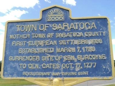 Town of Saratoga Marker image. Click for full size.
