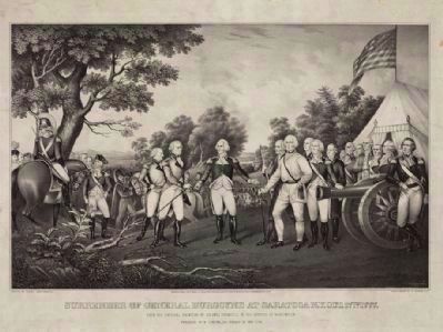 Surrender of General Burgoyne at Saratoga N.Y. Oct. 17th. 1777 image. Click for full size.