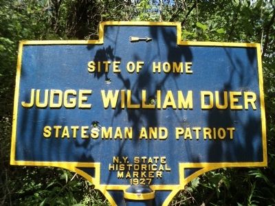Judge William Duer Marker image. Click for full size.
