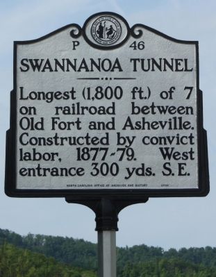 Swannanoa Tunnel Marker image. Click for full size.