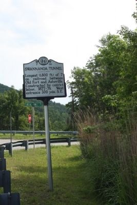 Swannanoa Tunnel Marker seen at Royal Gorge Road image. Click for full size.