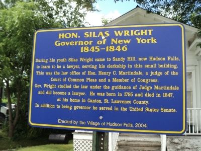 Hon. Silas Wright Marker image. Click for full size.