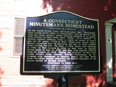A Connecticut Minuteman’s Homestead Marker image. Click for full size.