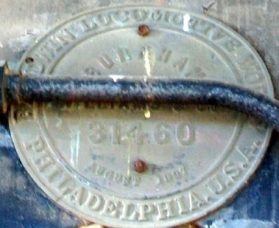 Santa Fe Steam Locomotive #1880 Builder's Plate image. Click for full size.
