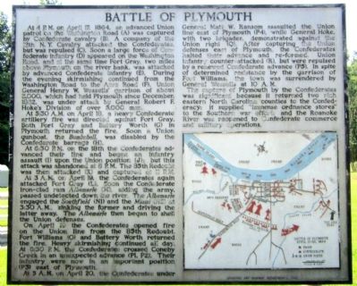 Battle of Plymouth Marker image. Click for full size.