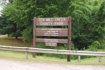 Ten Mile Creek County Park Sign image. Click for full size.
