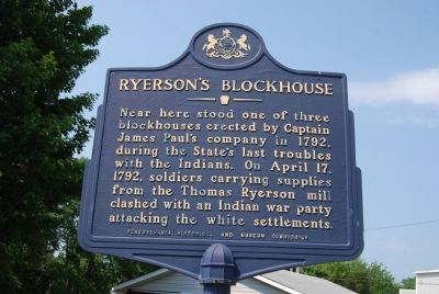 Ryerson's Blockhouse Marker image. Click for full size.