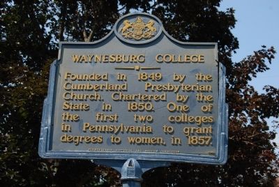 Waynesburg College Marker image. Click for full size.