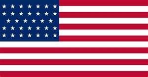 Thirty-Four Star Flag (1861). Click for full size. Thirty-Four Star Flag (1861) image. Click for full size.