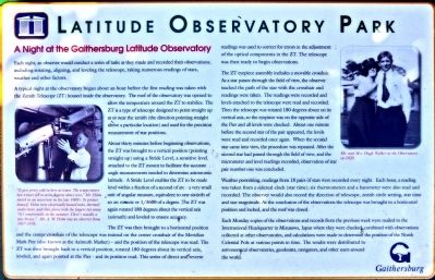 Night at the Gaithersburg Latitude Observatory Marker image. Click for full size.