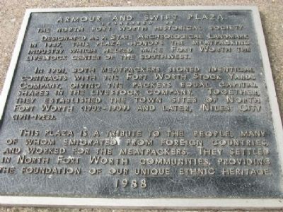 Armour and Swift Plaza Marker image. Click for full size.