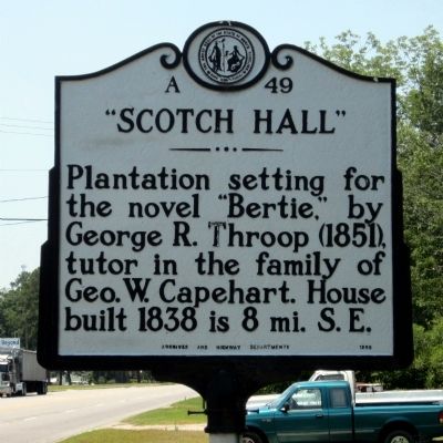 "Scotch Hall" Marker image. Click for full size.