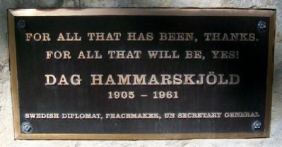 Dag Hammarskjöld Monument image. Click for full size.