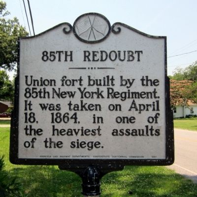 85th Redoubt Marker. Click for full size. 85th Redoubt Marker image. Click for full size.