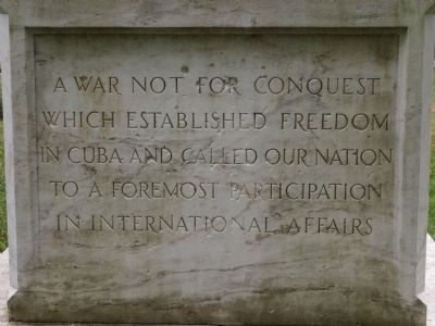 Rear of Spanish American War Memorial Marker image. Click for full size.