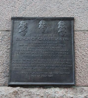 Bunch of Grapes Tavern Marker. Click for full size. Bunch of Grapes Tavern Marker image. Click for full size.