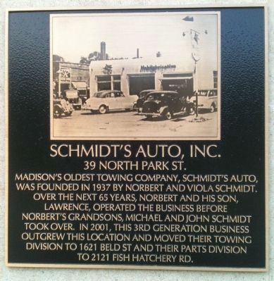 Schmidt's Auto, Inc. Marker image. Click for full size.