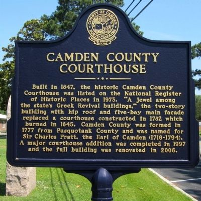 Camden County Courthouse Marker image. Click for full size.