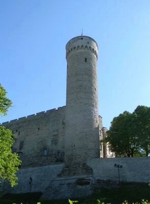 <i>Tall Hermann</i> Tower - on the medievel city wall near the <i>Toompea Loss</i> Marker. Click for full size. <i>Tall Hermann</i> Tower - on the medievel city wall near the <i>Toompea Loss</i> Marker image. Click for full size.