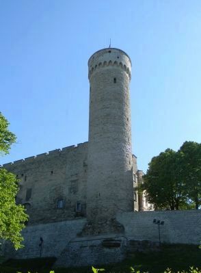 <i>Tall Hermann</i> Tower - on the medievel city wall near the <i>Toompea Loss</i> Marker image. Click for full size.
