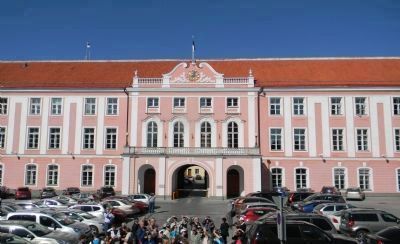 The Parliament of Estonia Building, the <i>Riiigia</i> image. Click for full size.