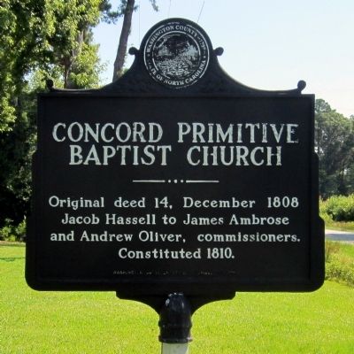 Concord Primitive Baptist Church Marker image. Click for full size.