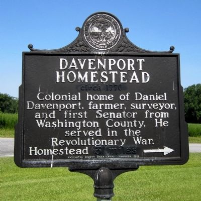 Davenport Homestead Marker image. Click for full size.