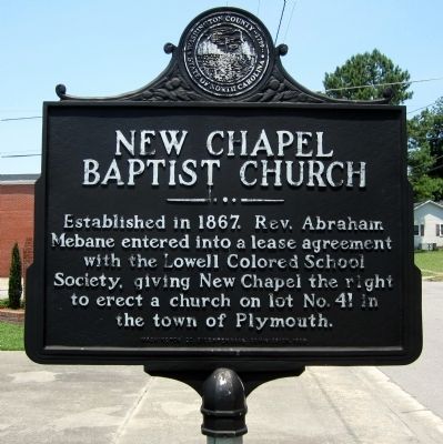 New Chapel Baptist Church Marker image. Click for full size.