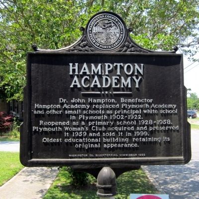 Hampton Academy Marker image. Click for full size.