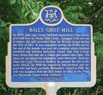 Ball's Grist-Mill Marker image. Click for full size.