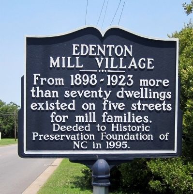 Edenton Mill Village Marker image. Click for full size.