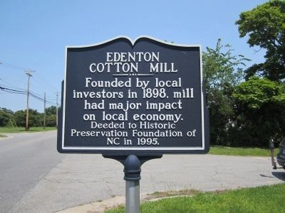 Edenton Cotton Mill Marker image. Click for full size.
