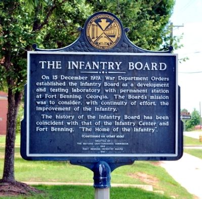 The Infantry Board Marker, Side 1 image. Click for full size.