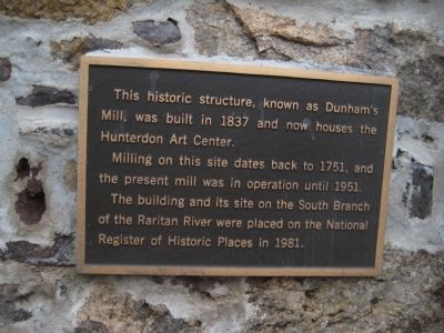 Dunham's Mill Marker. Click for full size. Dunham's Mill Marker image. Click for full size.