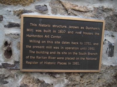 Dunham's Mill Marker image. Click for full size.