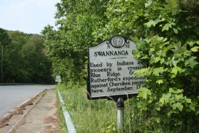 Swannanoa Gap Marker, looking southbound on Yates Avenue image. Click for full size.