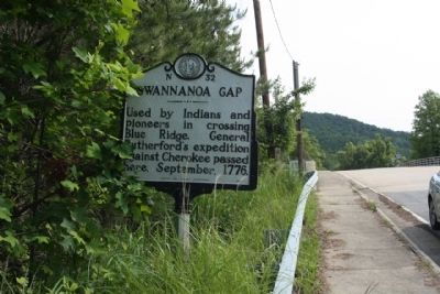 Swannanoa Gap Marker, northbound look image. Click for full size.
