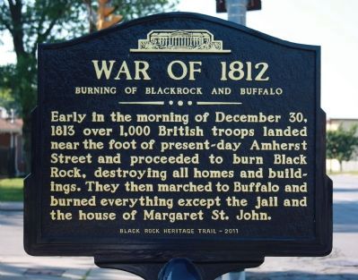 Burning of Blackrock and Buffalo Marker image. Click for full size.
