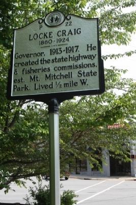 Locke Craig Marker at the intersection of Chestnut Street and Broadway Street image. Click for full size.