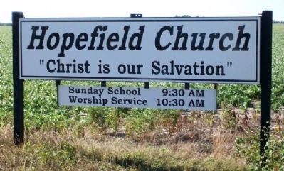 Hopefield Mennonite Church Sign image. Click for full size.