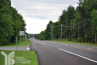 NYS Rte 3 facing east from marker's rest area image. Click for full size.
