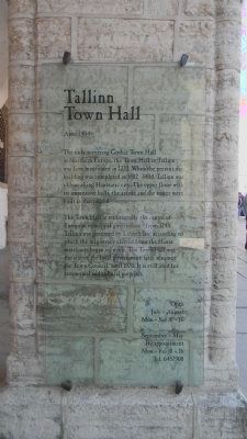 Tallinn Town Hall - <i>Anno 1404</i> Marker. Click for full size. Tallinn Town Hall - <i>Anno 1404</i> Marker image. Click for full size.